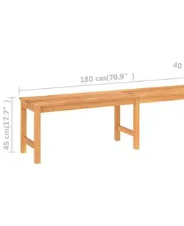 Záhradné lavice Záhradná lavica teak Dekorhome 120 cm