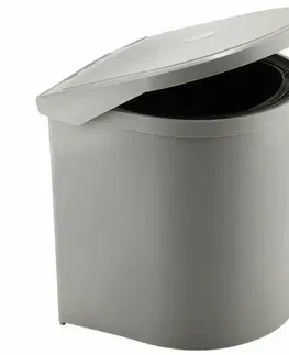 Odpadkové koše Elletipi Vstavaný odpadkový kôš RING, 10 l, sivá