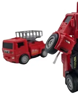 Hračky - autíčka WIKY - Autorobot hasič na zotrvačník 12cm, Mix Produktov
