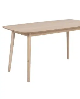 Jedálenské stoly Stôl Nano Biely Dub Obdĺžnik