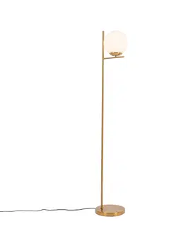 Stojace lampy Stojacia lampa v štýle Art Deco zlato a opálové sklo - Flore