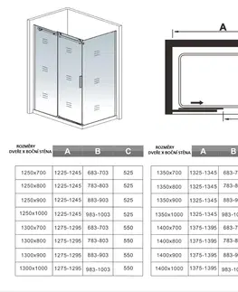 Sprchovacie kúty H K - Sprchovací kút DIAMOND 110 X90 cm L / P variant SE- DIAMOND11090