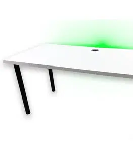 Moderné kancelárske stoly Písací Stôl Pre Hráča 136x66x28 Model 2 Biely Low