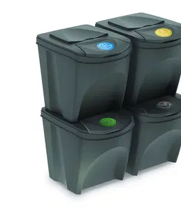 Odpadkové koše Kôš na triedený odpad Sortibox 25 l, 4 ks, sivá IKWB20S4  405U