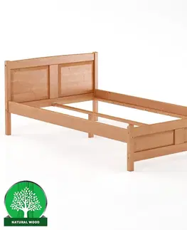 Drevené postele Posteľ borovica LK104–120x200 jelša
