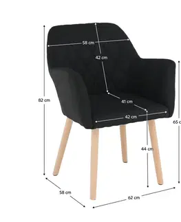 Stoličky Kreslo, čierna/buk, EKIN