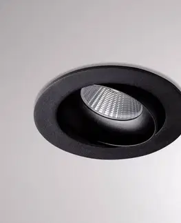 Nízkonapäťové zapustené svietidlá 12V Molto Luce Kalio zapustené LED svetlo okrúhle 2 700 K čierna