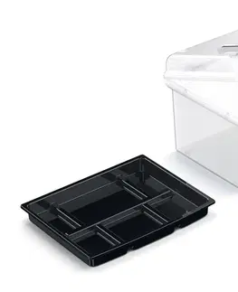 Úložné boxy NABBI NUF1HT plastový úložný box priehľadná / čierna