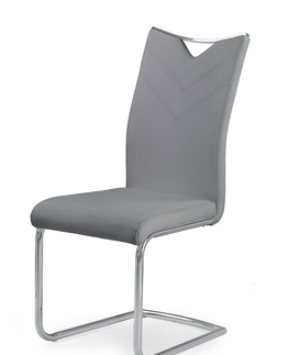 Jedálenské stoličky HALMAR K224 jedálenská stolička sivá / chróm