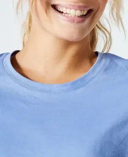 fitnes Dámske tričko na fitness 500 Essentials modré