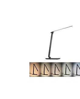 Lampy Brilagi Brilagi - LED Stmievateľná stolná lampa USB konektor LED/12W/230V čierna 