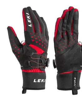 Zimné rukavice Bežkárske rukavice LEKI Nordic Tune Shark Boa ® (643910301) black / red 6