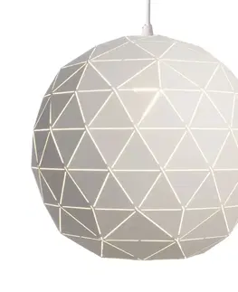 Závesné svietidlá Deko-Light Závesné svietidlo Asterope, Ø 40 cm, okrúhle, biele