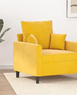 Obývacia izba Kreslo Dekorhome Žltá
