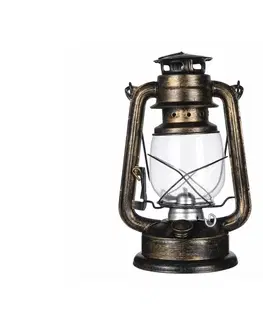 Záhradné lampy Brilagi Brilagi - Petrolejová lampa LANTERN 28 cm medená 