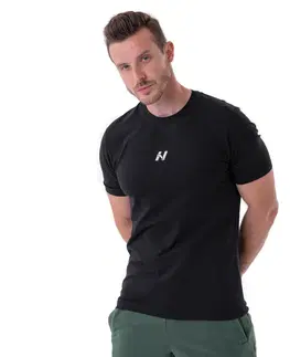 Pánske tričká Pánske tričko Nebbia „Reset“ 327 Black - XL