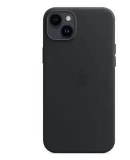 Puzdrá na mobilné telefóny Kožený zadný kryt pre Apple iPhone 14 Plus s MagSafe, polnočná MPP93ZM/A