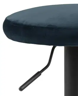 Barové stoličky Dkton Moderná barová stolička Nenna, čierna-navy modrá