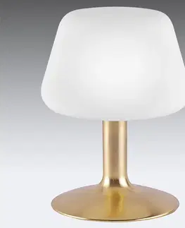 Stolové lampy Paul Neuhaus Till malá stolná LED lampa s mosadzným podstavcom