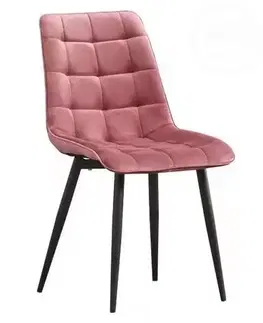 Jedálenské stoličky TRISTE jedálenská stolička, antický ružový zamat