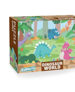 Hračky puzzle RAPPA - Puzzle s dinosaurami 24 dielov 50 x 34 cm