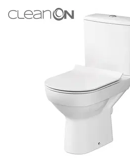 Kúpeľňa CERSANIT - WC kombi 604 CITY CLEAN ON 011 3/5 vrátane sedadla duroplast K35-038