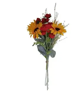 Kvety Umelá kytica slnečníc a vlčieho maku, 80 x 19 cm