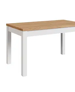 Stoly v podkrovnom štýle Rozkladací stôl Mini 135/175x80cm biela/craft