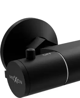 Kúpeľňové batérie MEXEN - Termostatická vaňová batéria Nox, čierna 77350-70