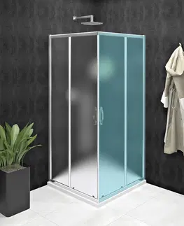 Sprchovacie kúty GELCO - SIGMA SIMPLY sprchové dvere posuvné pre rohový vstup 1000 sklo BRICK GS2410