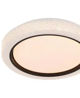 Stropné osvetlenie Stropné svietidlo Ozi, P/v: 39/7cm,čierna/biela