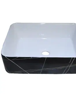 Umývadlá Umývadlo Elicia black marmor