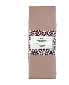 Bytový textil Plachta na gumičke Mono bavlna svetloružová 180x200 + 25 Merkury Home