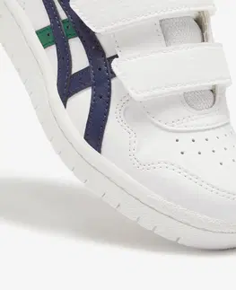 detské tenisky Detská obuv Asics Japan na suchý zips modro-zelená
