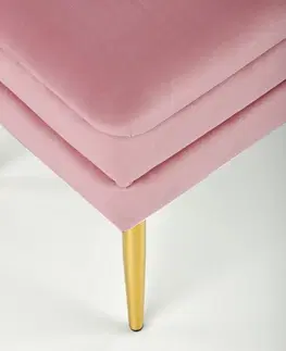 Lavice a stoličky Lavica s úložným priestorom VELVA Halmar Svetlo ružová