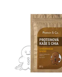 Kaše, müsli a cereálie Protein&co. Proteínová kaša s chia 80 g Zvoľ príchuť: Jahoda s bielou čokoládou