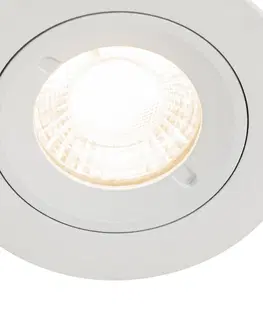 Zapustene svietidla Moderné zápustné bodové svietidlo biele okrúhle IP44 - Xena Round
