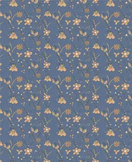 Tapety kvety Tapeta lúčne kvety v modrom prevedení