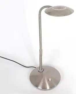 Stolové lampy na písací stôl Steinhauer Zenith stojaca LED lampa so stmievačom, oceľ