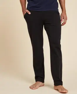 nohavice Pánske nohavice na jogu ekologicky navrhnuté čierne