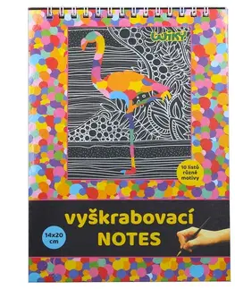 Kreatívne a výtvarné hračky WIKY - Vyškrabovací notes s perom 14x20cm/10listov