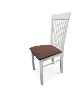 Jedálenské stoličky KONDELA Astro New jedálenská stolička biela / hnedá