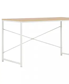 Pracovné stoly Písací stôl 120x60 cm drevotrieska / oceľ Dekorhome Čierna / dub