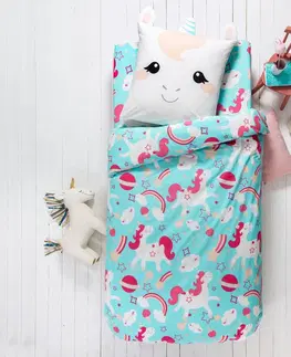 Bavlnené Detská posteľná bielizeň s potlačou Jednorožca, bio bavlna, eco-friendly