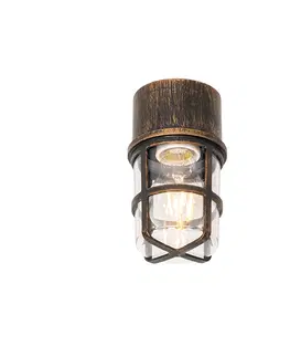 Vonkajsie stropne svietidla Vintage vonkajšia nástenná lampa čierna IP54 - Kiki