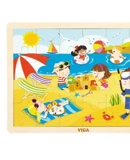 Hračky puzzle VIGA - Detské drevené puzzle Viga Leto