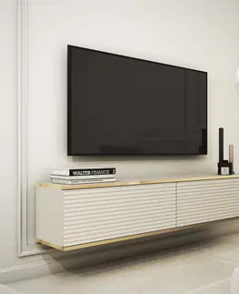 TV stolíky ORLANDO luxusná TV skrinka 135, MDF béžová