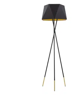 Lampy  Stojacia lampa IVO 1xE27/25W/230V čierna/zlatá 