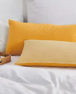 Pillowcases & Shams Obliečky na vankúš z česanej bavlny, 2 ks, žlté