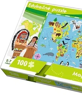 Hračky puzzle TREFL - Edukačné Puzzle Mapa sveta 100